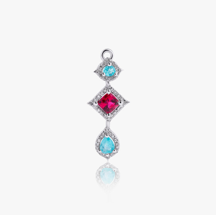 Electric Spinel and Paraiba Tourmaline Pendant